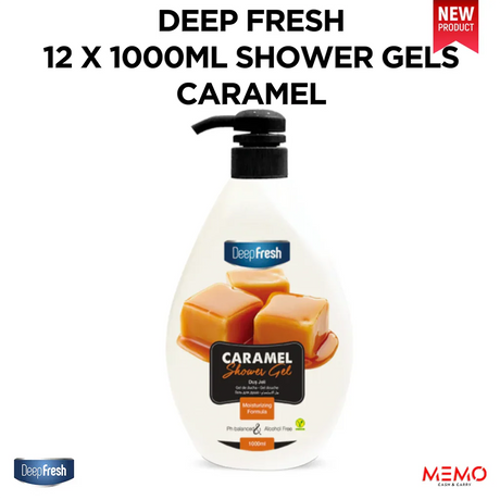 Shower gel, case of 12 x 1000ml bottles — wholesale bulk for UK businesses