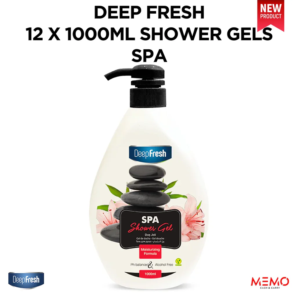 DEEP FRESH 12 X 1000ML SPA SHOWER GELS - Memo Cash and Carry 
