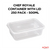CHEF ROYALE 500ML PLASTIC MICROWAVE CONTAINER WITH LID 250 PACK - Memo Cash and Carry 