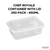 CHEF ROYALE 650ML PLASTIC MICROWAVE CONTAINER WITH LID 250 PACK - Memo Cash and Carry 
