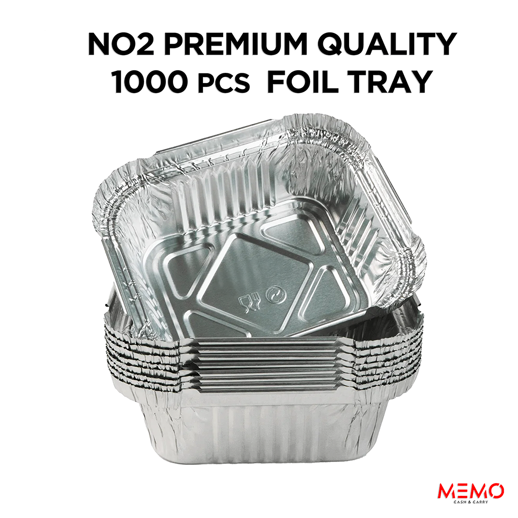 No2 Premium Quality Foil Tray 1000pcs – durable premium aluminum foil food tray product image
