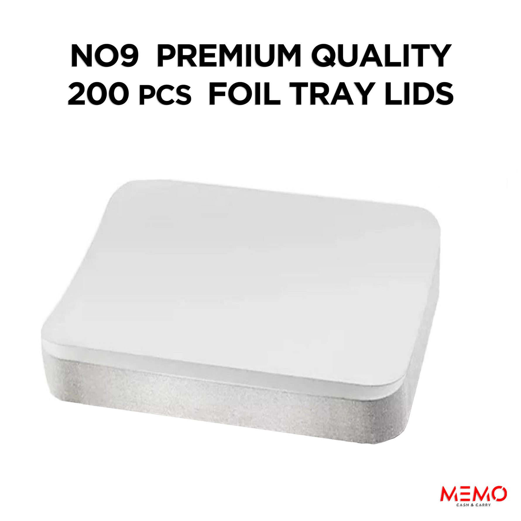 No9 9x9 Premium Quality Foil Tray Lids 200pcs – durable aluminum foil tray lids only product image
