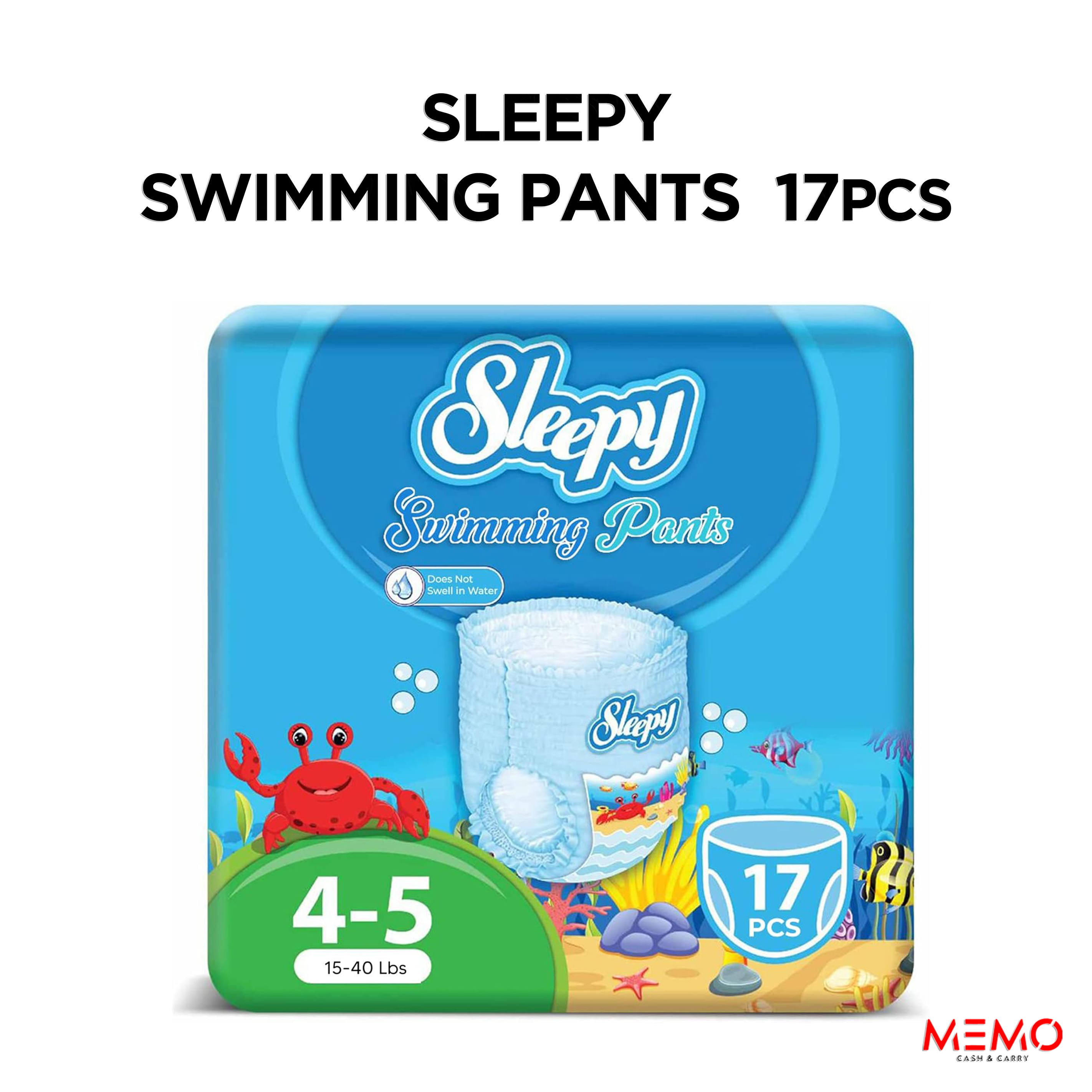 Sleepy Swimming Eco Training Pants Size 4-5 (7–18kg) 17pcs – eco-friendly swim training pants product image
