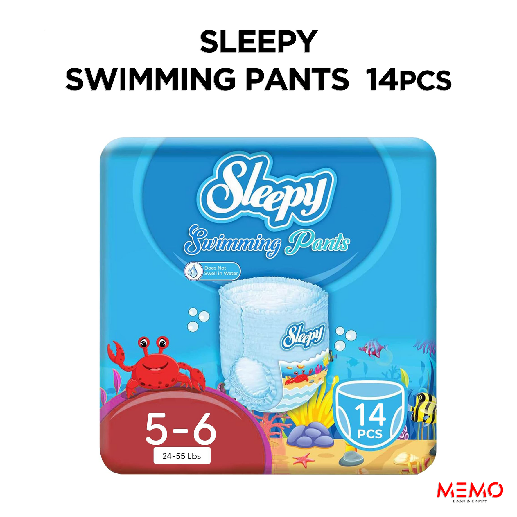 Sleepy Swimming Eco Training Pants Size 5-6 (11–25kg) 20pcs – eco-friendly swim training pants product image
