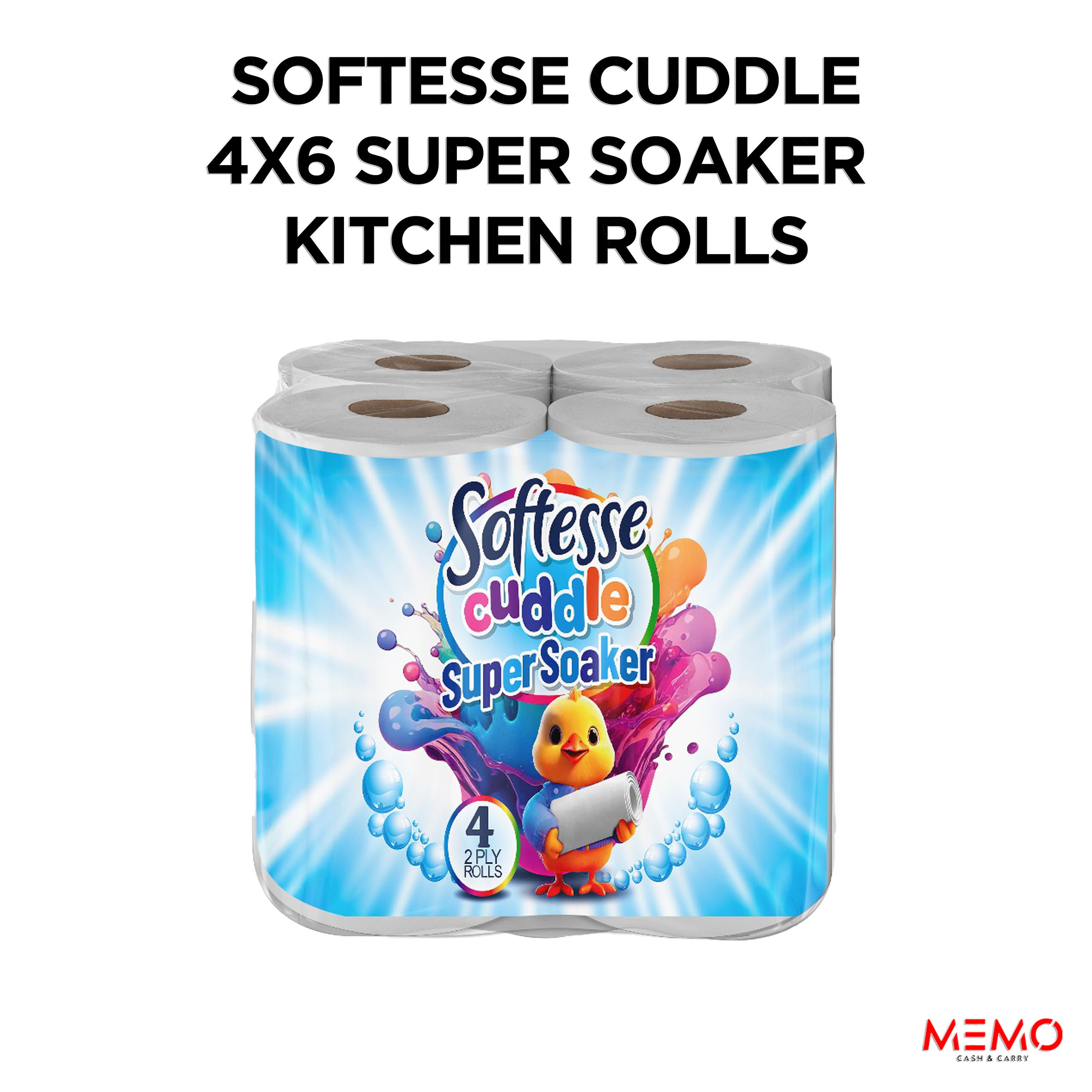 SOFTESSE CUDDLE SUPER SOAKER 4X6 KITCHEN ROLLS