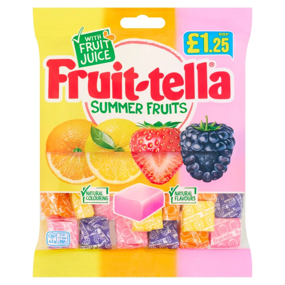 Fruit-tella Summer Fruits (12 Packs x 135G) - Memo Cash and Carry 