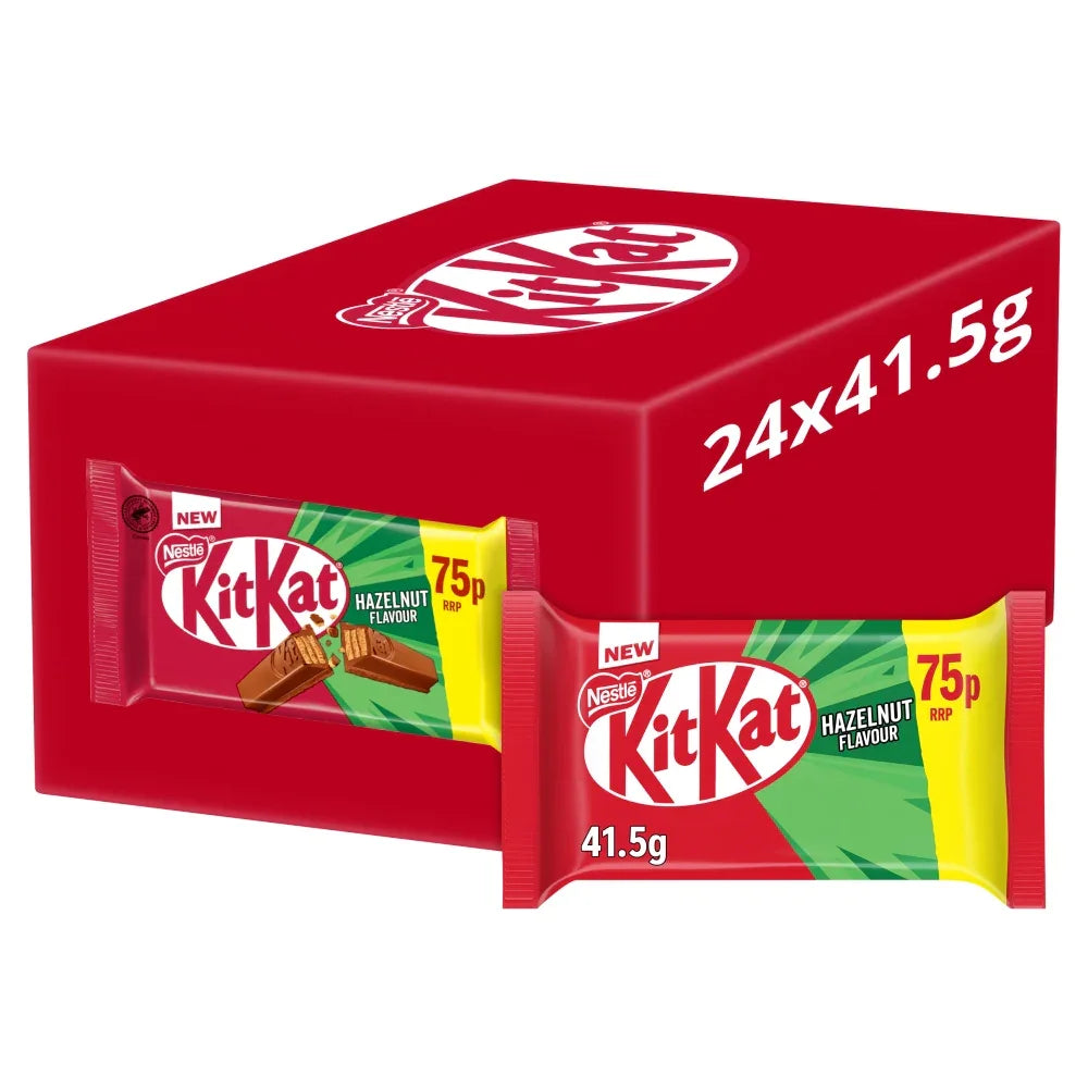 KIT KAT 4 Finger Hazelnut Chocolate Bars Dark (24 Pack x 41.5G) - Memo Cash and Carry 