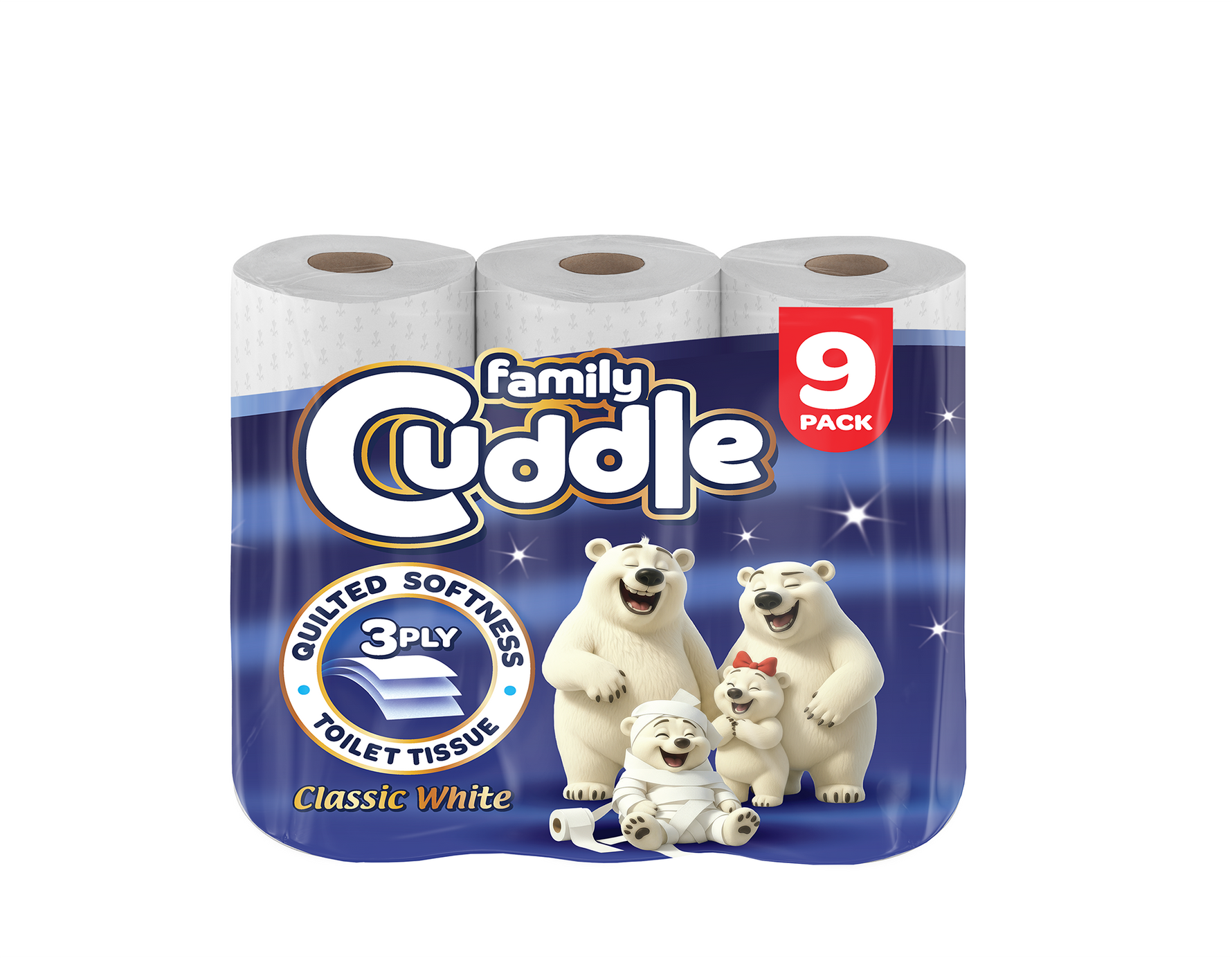 Family Cuddle 3ply 45 Toilet Rolls - Classic