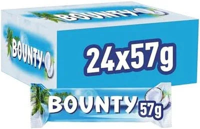 Bounty Coconut & Milk Chocolate Snack Bar Duo (24 Packs x 57G) - Memo Cash and Carry 