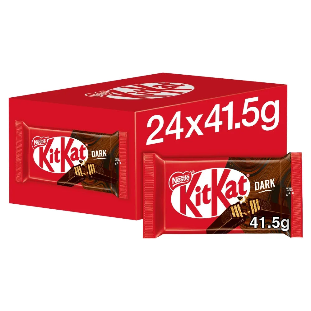 KIT KAT 4 Finger Chocolate Bars Dark (24 Pack x 41.5G) - Memo Cash and Carry 