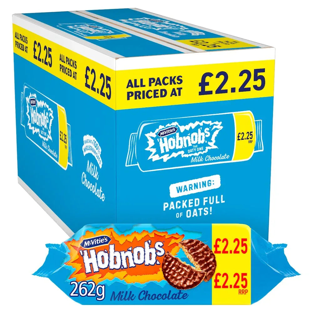 McVitie's Milk Chocolate Hobnobs Biscuits (15 Packs x 262G) - Memo Cash and Carry 