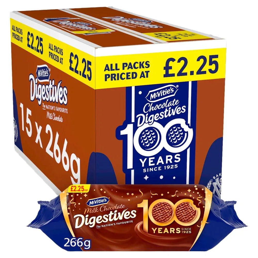 McVitie's Milk Chocolate Digestive Biscuits (15 Packs x 266G) - Memo Cash and Carry 