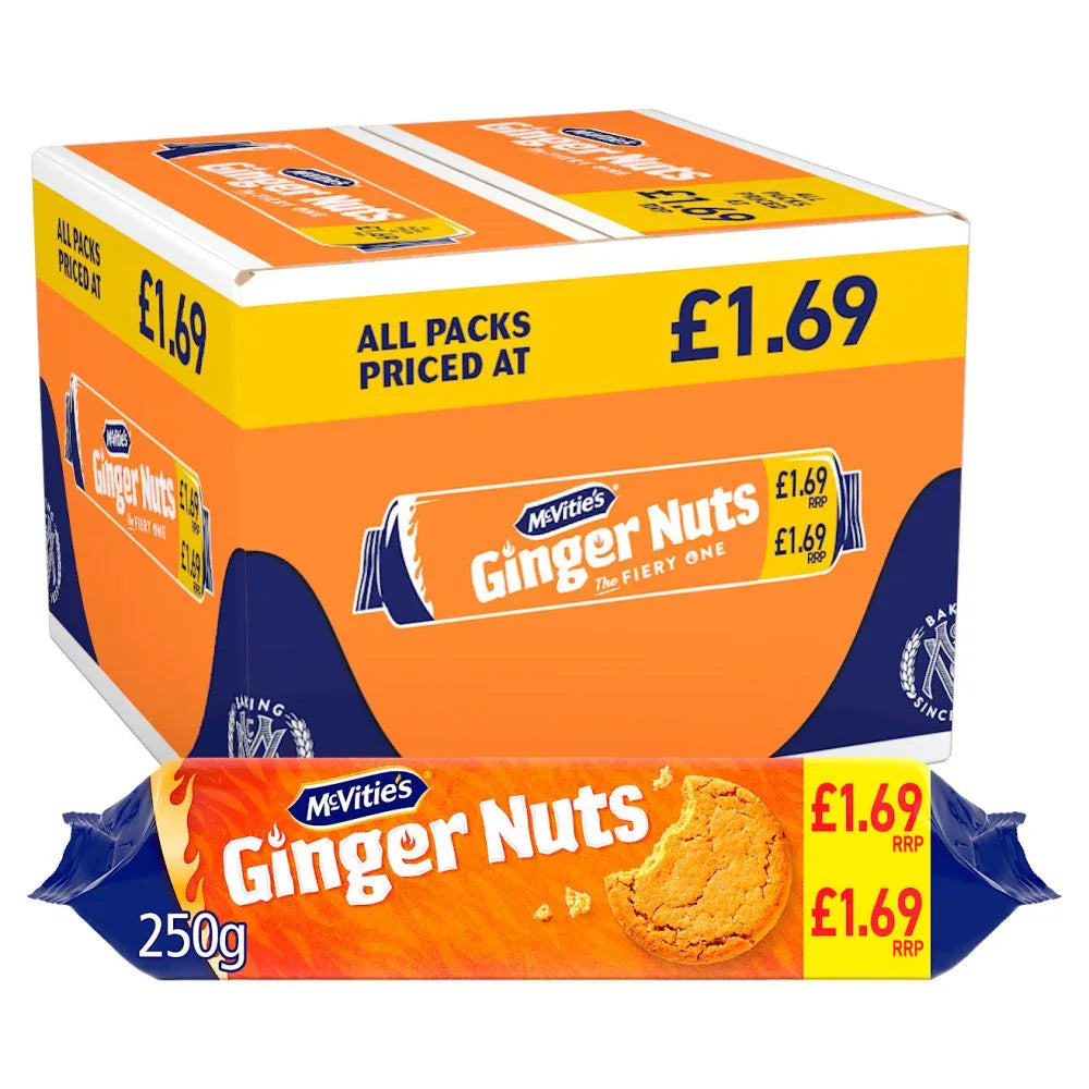 McVitie's Ginger Nuts Biscuits (12 Packs x 250G) - Memo Cash and Carry 