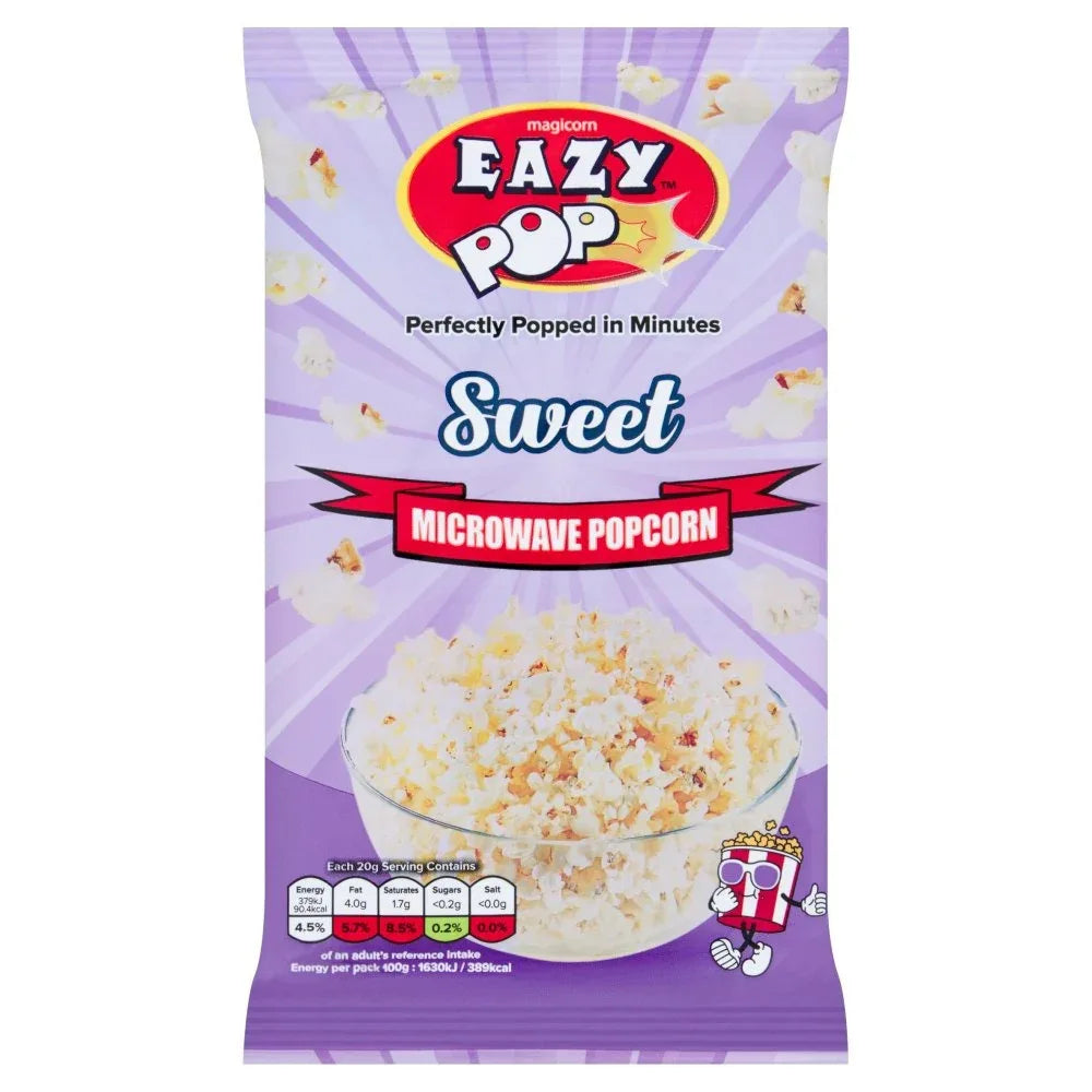 Eazypop Sweet Microwave Popcorn (16 Pack x 85G) - Memo Cash and Carry 