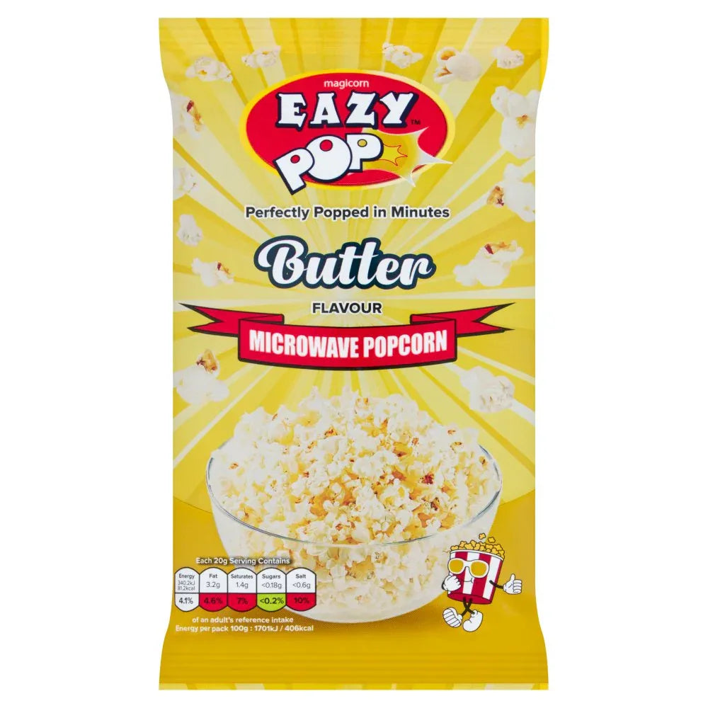 Eazypop Butter Microwave Popcorn (16 Pack x 85G) - Memo Cash and Carry 