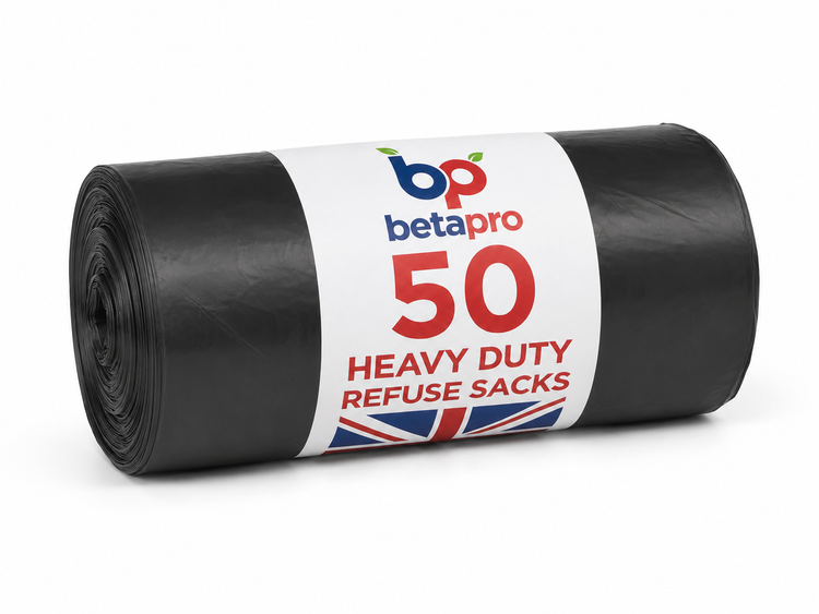 Betapro 50 Black Bin Bags 50x10 Rolls