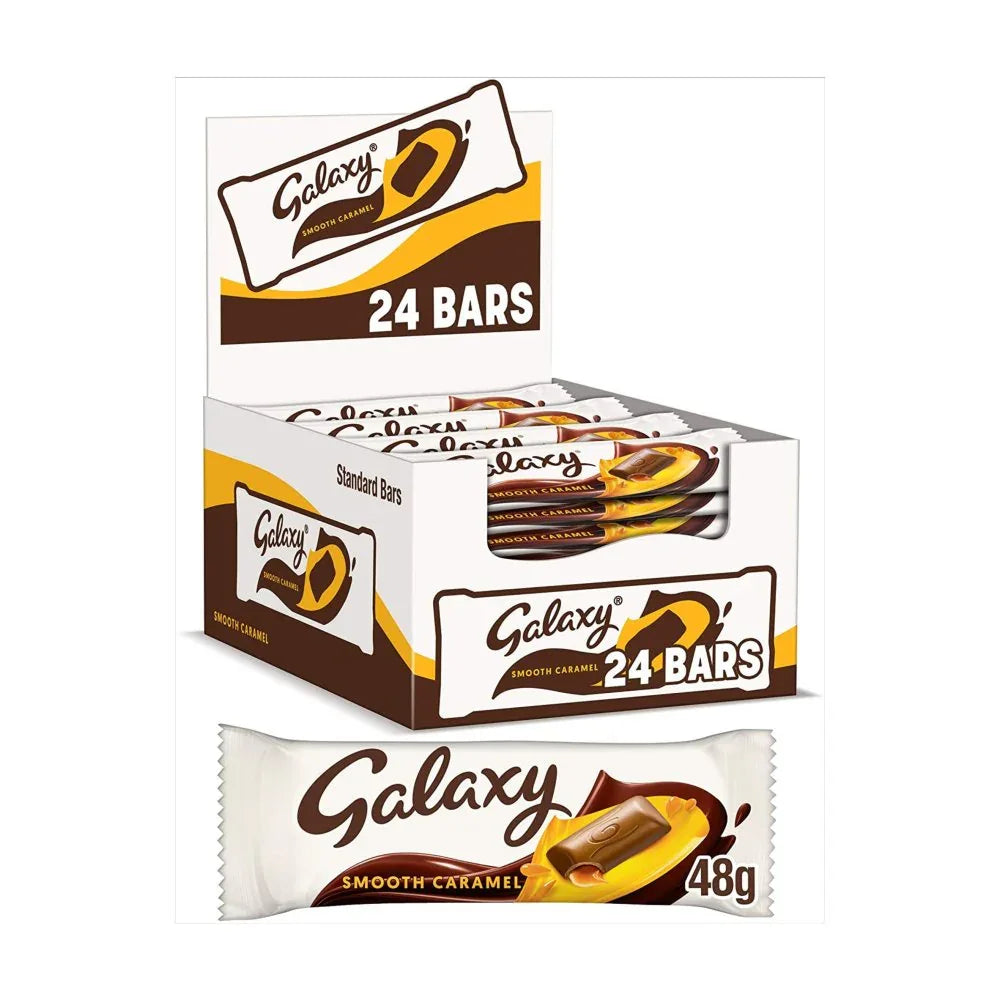 Galaxy Smooth Milk Chocolate Bar Caramel (24 Pack x 48G) - Memo Cash and Carry 
