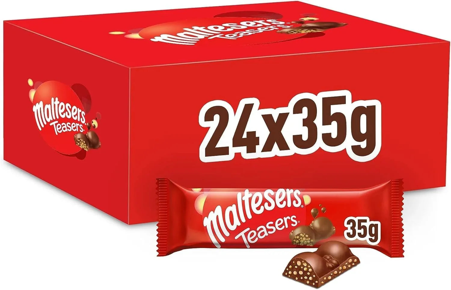 Maltesers Teasers Chocolate Bar (24 Pack x 35G) - Memo Cash and Carry 
