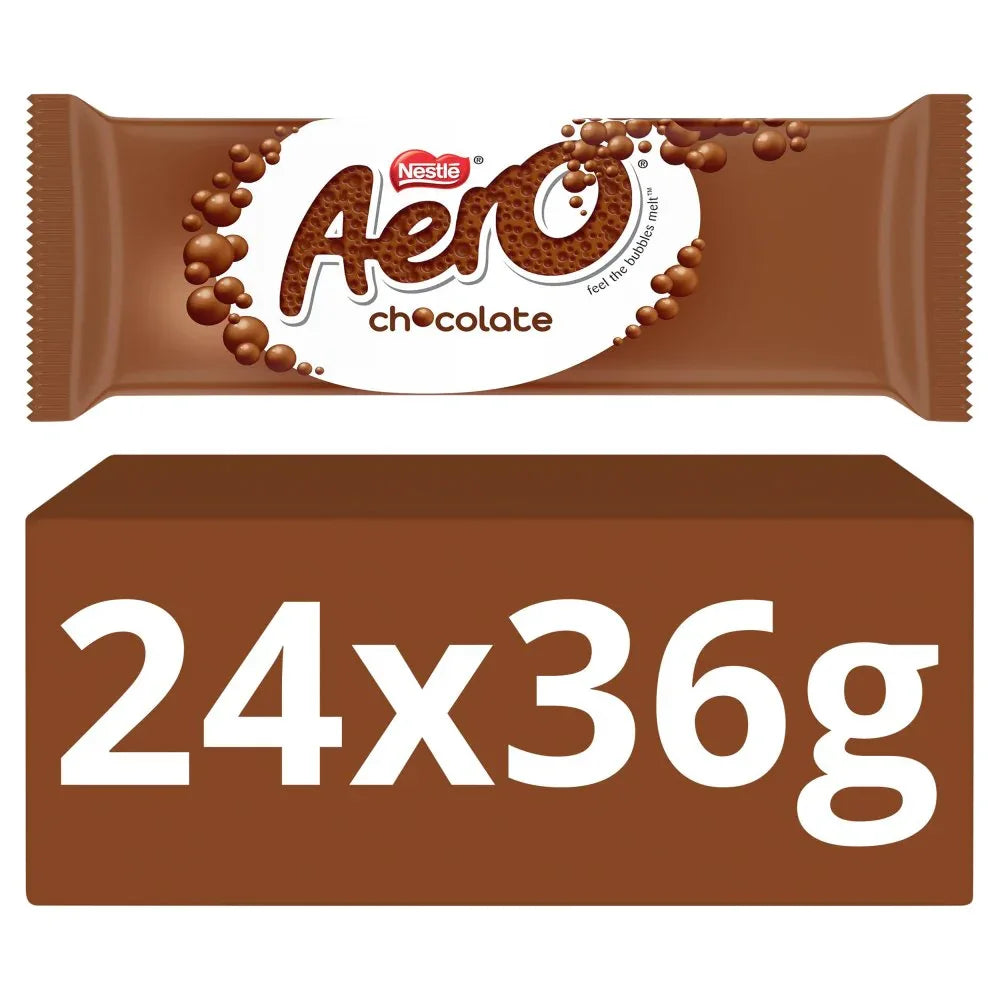 Aero Bubbly Milk Chocolate Bar (24 Packs x 36G) - Memo Cash and Carry 