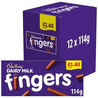 Cadbury Dairy Milk Fingers Milk Chocolate (12 Pack x 114G) - Memo Cash and Carry 