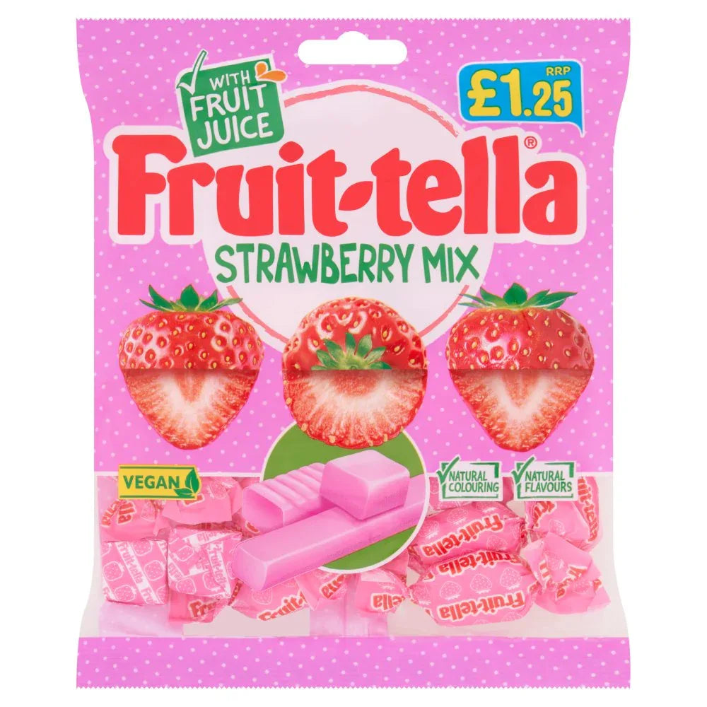 Fruit-tella Strawberry Mix (12 Packs x 135G) - Memo Cash and Carry 