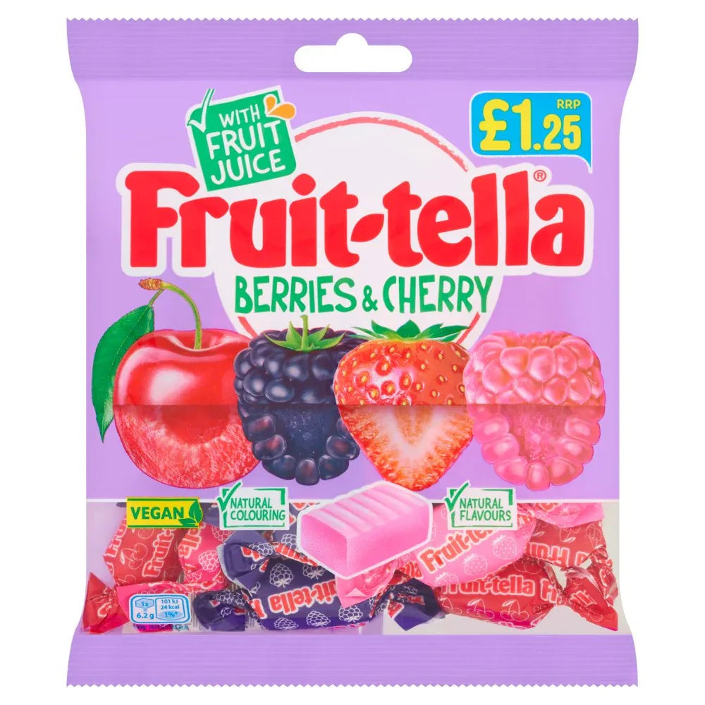 Fruit-tella Berries & Cherry (12 Packs x 135G) - Memo Cash and Carry 