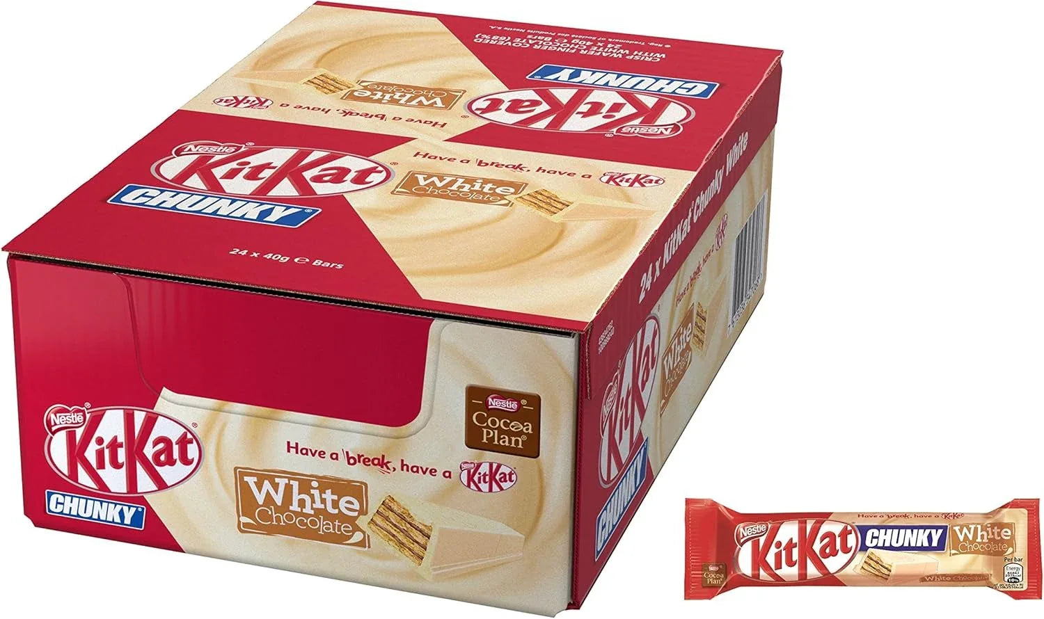 KIT KAT Chunky White Chocolate Bar (24 Pack x40G) - Memo Cash and Carry 