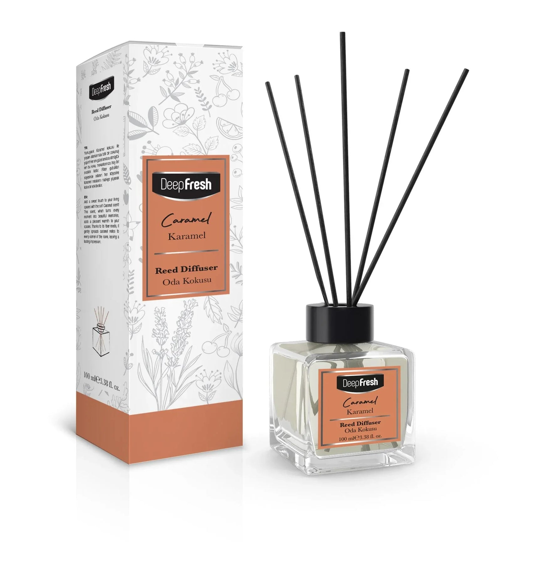Deep Fresh Reed Diffuser Caramel 24x100ml - Memo Cash and Carry 