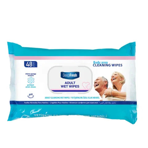 Deep Fresh Adult Care Wet Wipes — 24 x 48 pcs case, UK wholesale for personal hygiene, adult care and care home supply