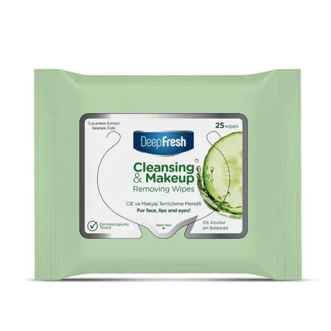 Deep Fresh Make-up Removing Wipes Cucumber (25pcs X 12 Packs) - Memo Cash and Carry 