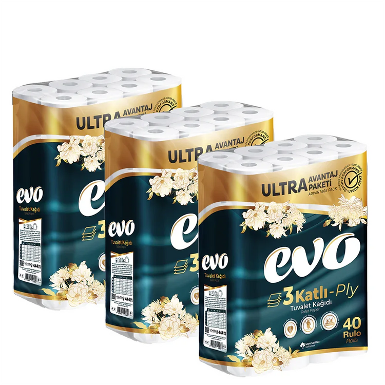 EVO Luxury 3ply 120 Toilet Rolls - Memo Cash and Carry 