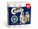 Family Cuddle 3-Ply Premium Toilet Rolls – 120 Rolls – Quilted Soft & Strong Toilet Tissue – Bulk Family Pack
