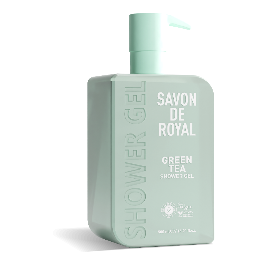Savon DeRoyal Miracle Shower Gel – Green Tea, 12-pack of 500ml refreshing green tea–scented shower gel bottles
