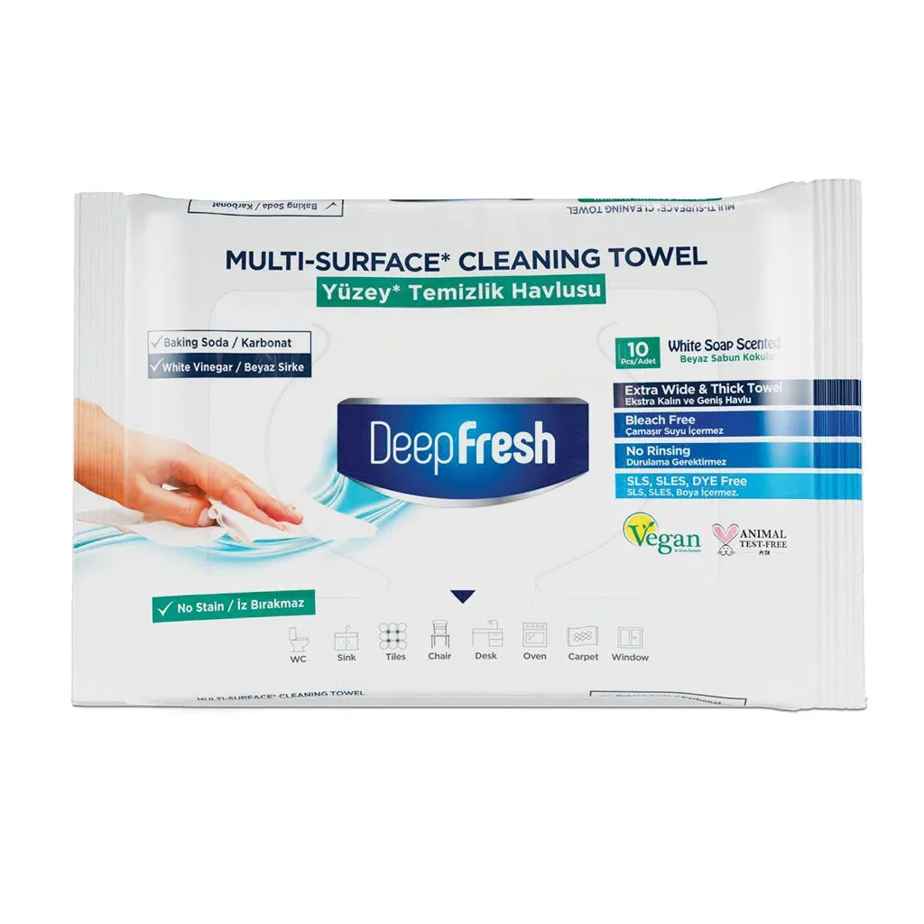 Deep Fresh Multi Surface Cleaning Pocket Wet Wipes 48 Packs x 10 Pcs - Memo Cash and Carry 