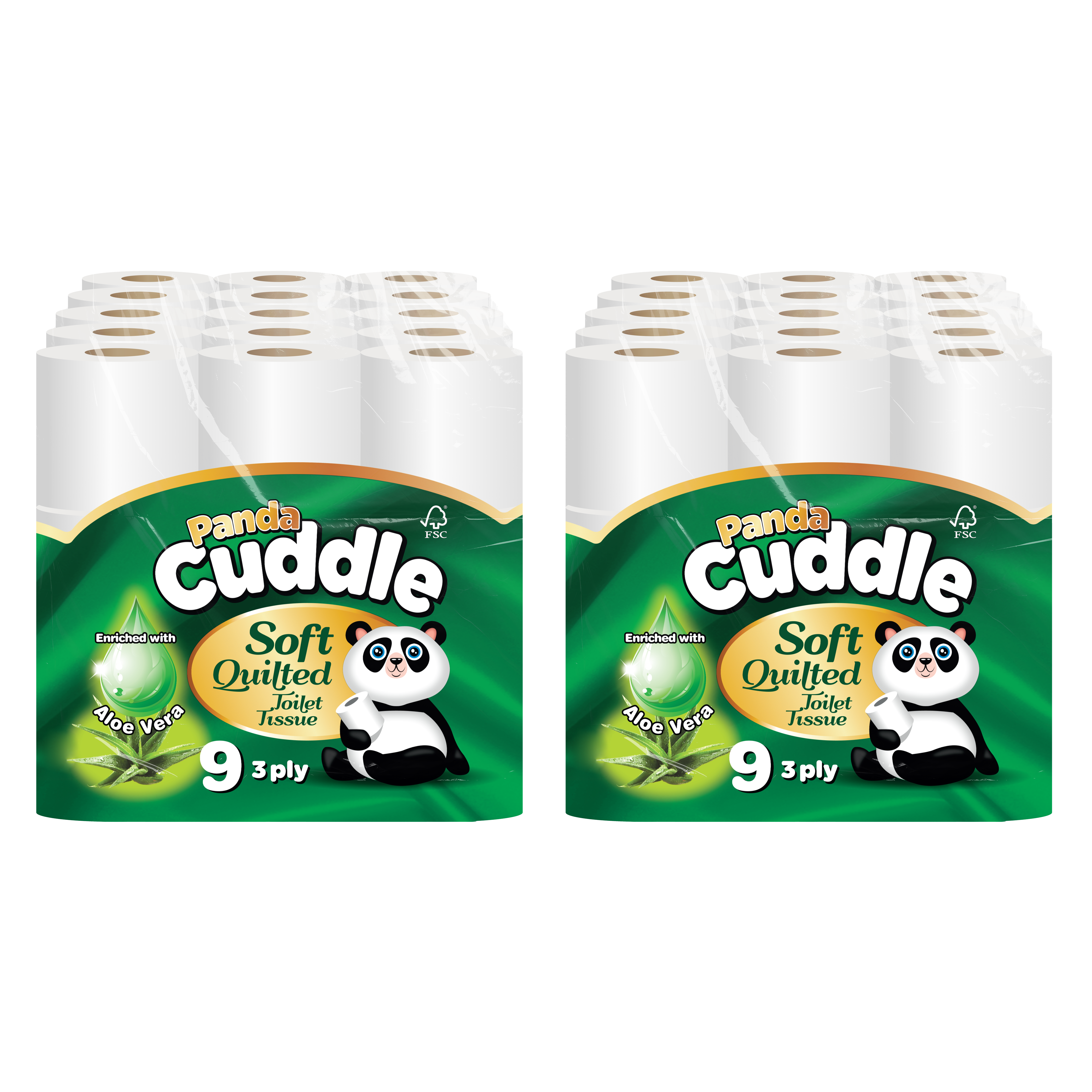 Panda Cuddle Aloe Vera 2 Ply 4x10 Rolls