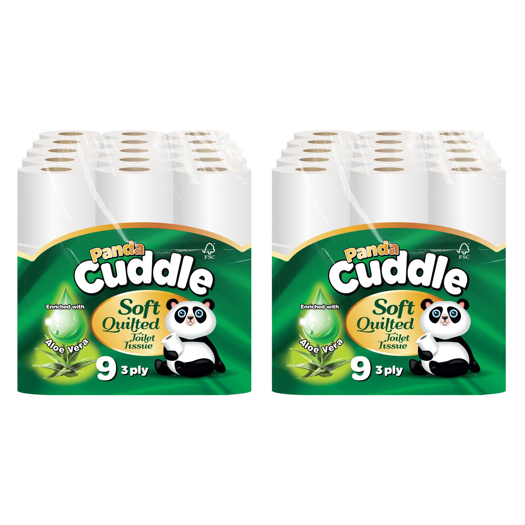 Panda Cuddle Aloe Vera 2 Ply 4x10 Rolls