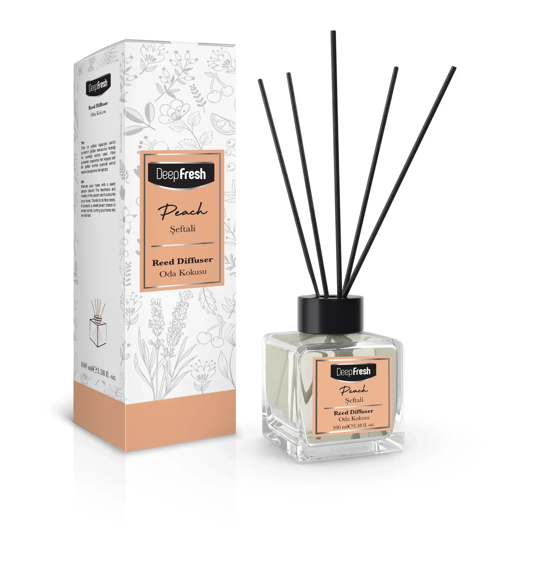 Deep Fresh Reed Diffuser Peach 1x100ml - Memo Cash and Carry 