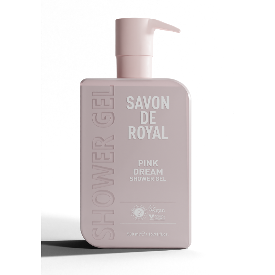 Savon DeRoyal Miracle Shower Gel Pink Dream – 12-pack of 500ml floral-scented shower gel bottles
