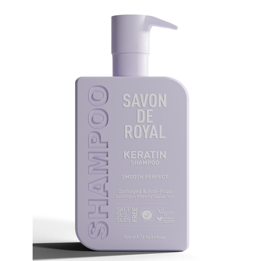Savon DeRoyal Miracle Shampoo – Smooth Perfect Keratin, 12-pack of 500ml keratin-infused smoothing shampoo bottles
