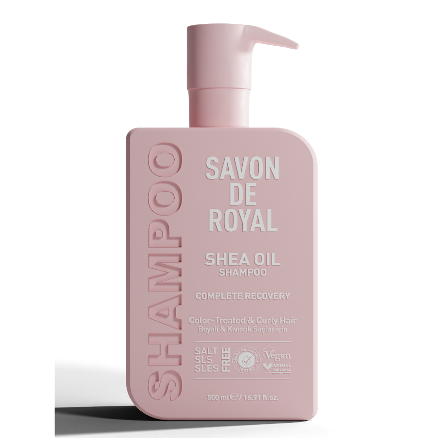 Savon DeRoyal Miracle Shampoo – Complete Recovery Shea Oil, 12-pack of 500ml nourishing repair shampoo bottles

