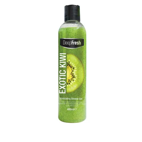 Deep Fresh Shower Gel Exfoliating Kiwi (12 Packs x 400ml) - Memo Cash and Carry 