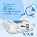 SLEEPY Easy Clean Bleach Scented Multi Surface Cleaning Wipes 6 x 100pcs