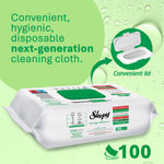 SLEEPY Easy Clean White Soap Scented Multi Surface Cleaning Wipes – 6 Packs x 100 Wipes