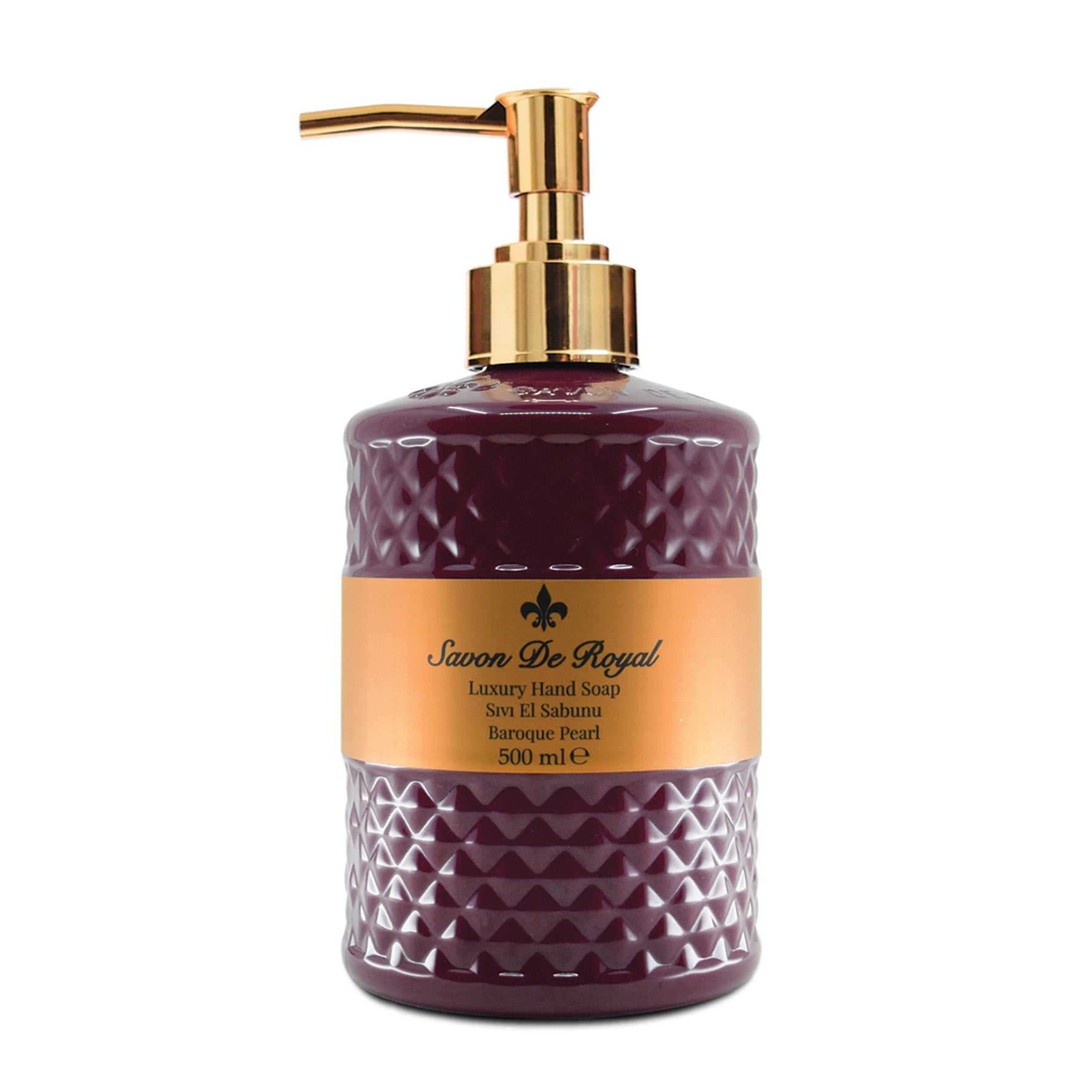 Savon DeRoyal Pearl Series Luxury Hand Soap – Baroque Pearl, 12-pack of 500ml premium liquid hand soap bottles
