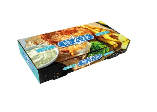 (Small) Fish and Chip Box 9 Inch -My (90) - Memo Cash and Carry 