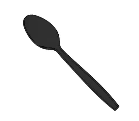 Black (Re-Usable) Heavy Duty Spoons -My (1000 Pcs) - Memo Cash and Carry 