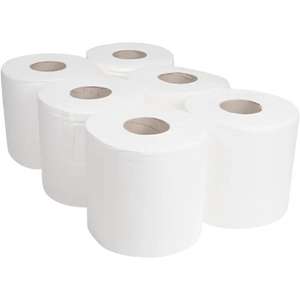 White Roll Premium 120m 1x6 Pack – high-quality industrial white paper roll product image
