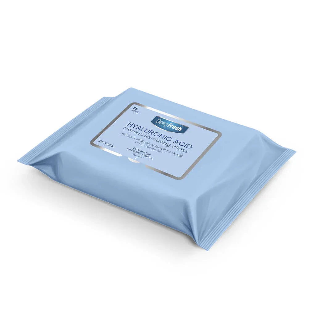 Deep Fresh Make-up Removing Wipes Hyaluronic Acid (25pcs x 48 Pack) - Memo Cash and Carry 