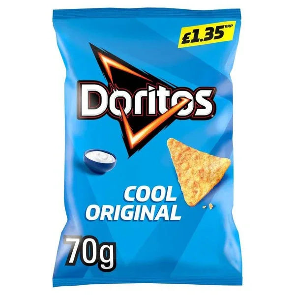 Doritos Cool Original Tortilla Chips Crisps (18 Packs x 70g) - Memo Cash and Carry 