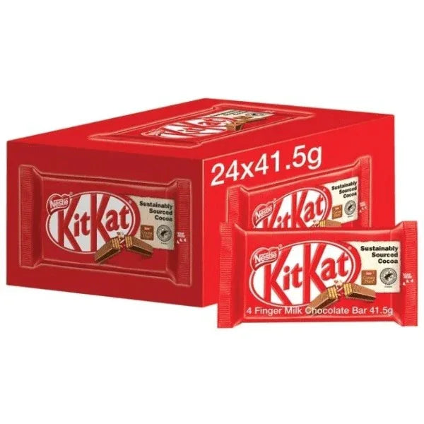 KIT KAT 4 Finger Chocolate Bars (24 Pack x 41.5G) - Memo Cash and Carry 